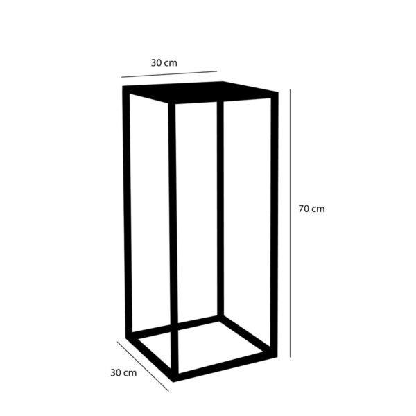 Goa Bijzettafel - Set van 2 - L30xB30xH70cm - Zwart