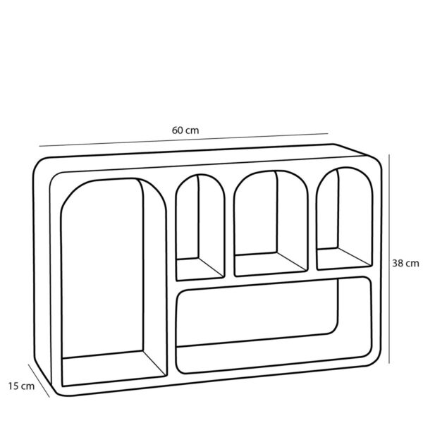 Frati Wandkast - L60 x B15 x H38 cm - Off White