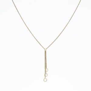 Gouden Y-ketting met hangers
