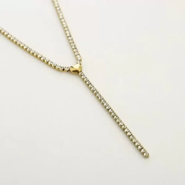 Ketting goud met diamantjes