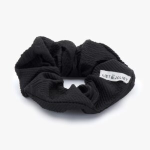 Scrunchie zwart linnen liet&joliet