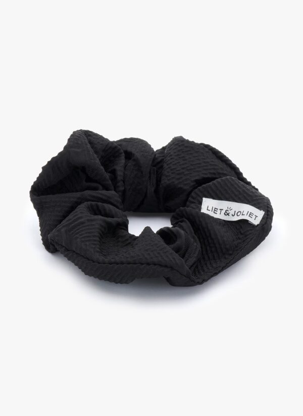 Scrunchie zwart linnen liet&joliet