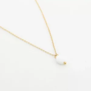 Ketting Goud Wit pareltje