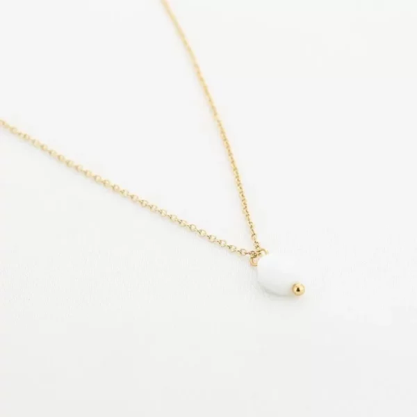 Ketting Goud Wit pareltje