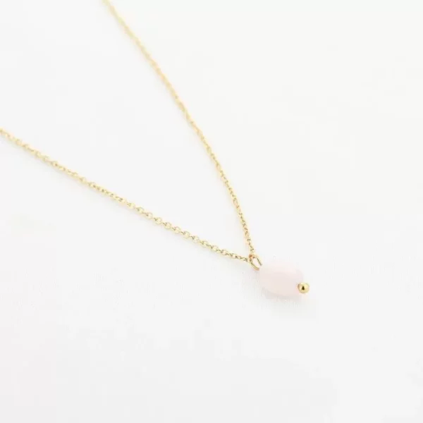 Ketting Goud Roze pareltje