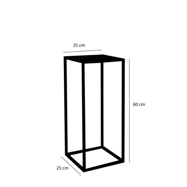 Goa Bijzettafel - Set van 2 - L30xB30xH70cm - Zwart