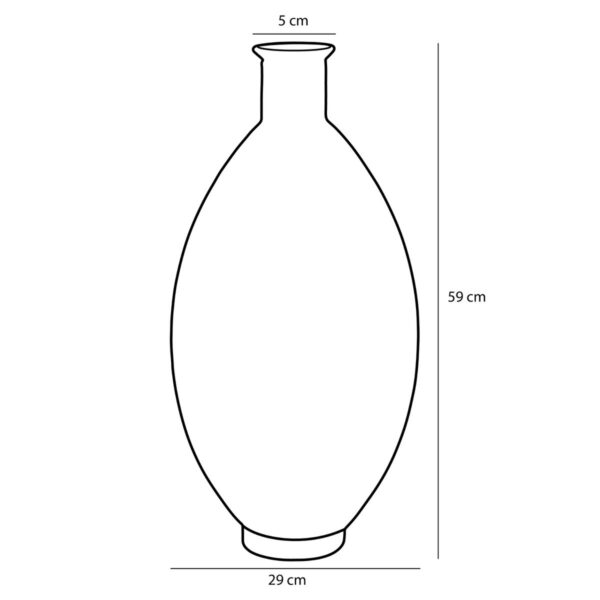 Firenza Fles Vaas - H59 x Ø29 cm - Oker