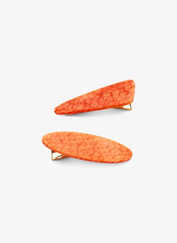 Haarspelden set van 2 ember oranje