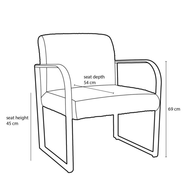 Symon Fauteuil - L72xB69xH81cm - Terra