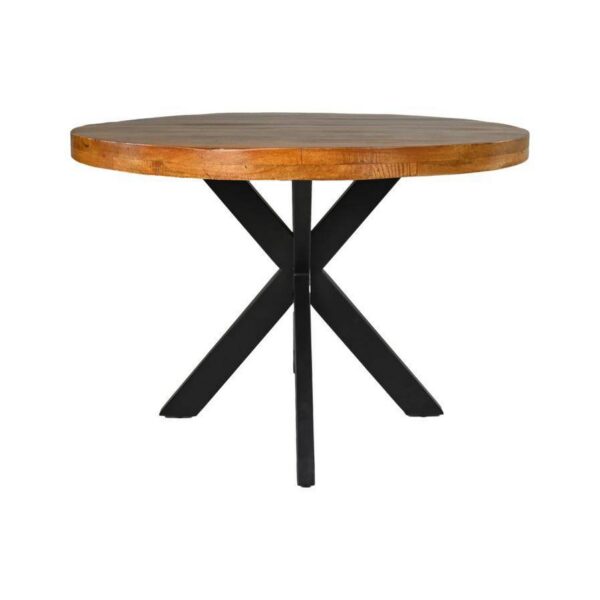 Ronde Eettafel Melbourne - 100x100x76 - Bruin/Zwart