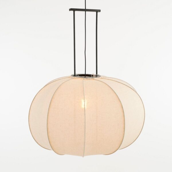 Pego Hanglamp - H94xØ83cm - Linnen - OffWhite