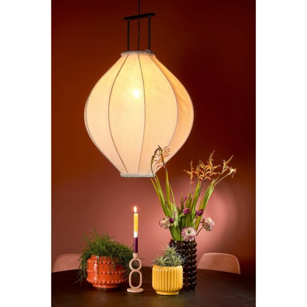 Pego Hanglamp - H94xØ70cm - Linnen - OffWhite