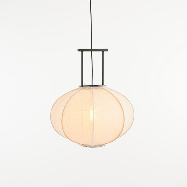 Pego Hanglamp - H55xØ50cm - Linnen - OffWhite