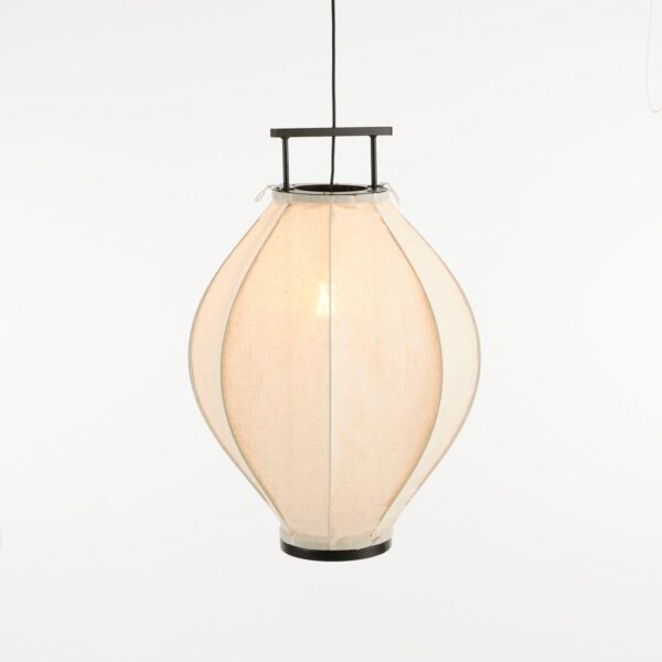 Pego Hanglamp - H73xØ54cm - Linnen - OffWhite