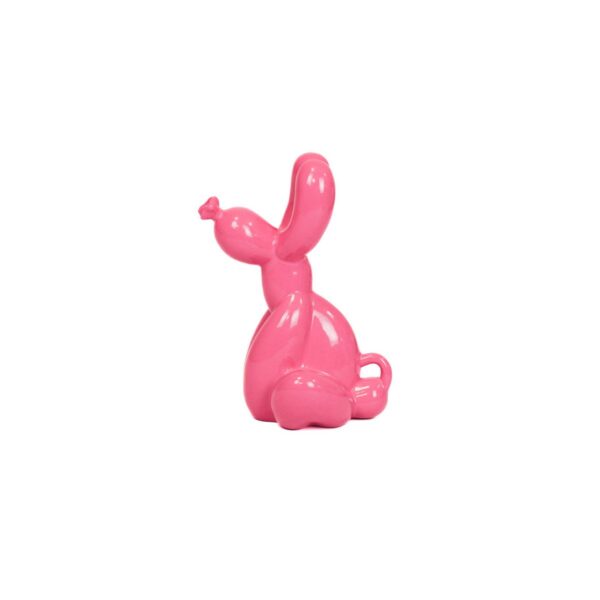 Ornament Poepballon Hond - 24x9x14cm - Neon Roze