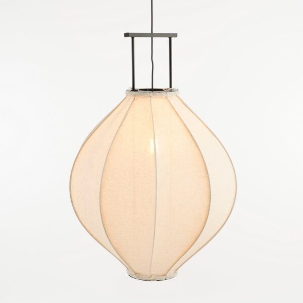 Pego Hanglamp - H94xØ70cm - Linnen - OffWhite