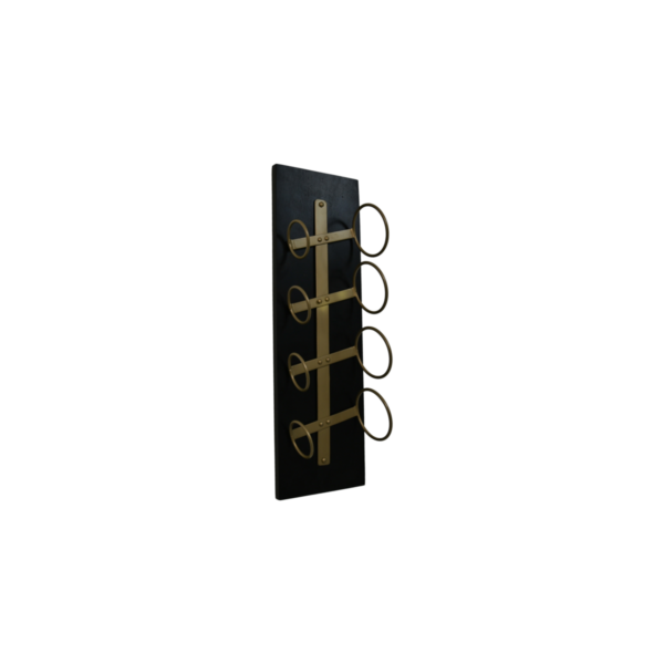 Hanging winerack - 20x13x65 - Black/Gold