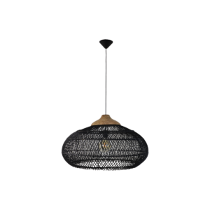 Hanglamp Rotan - 65x65x40 - Zwart/Natural