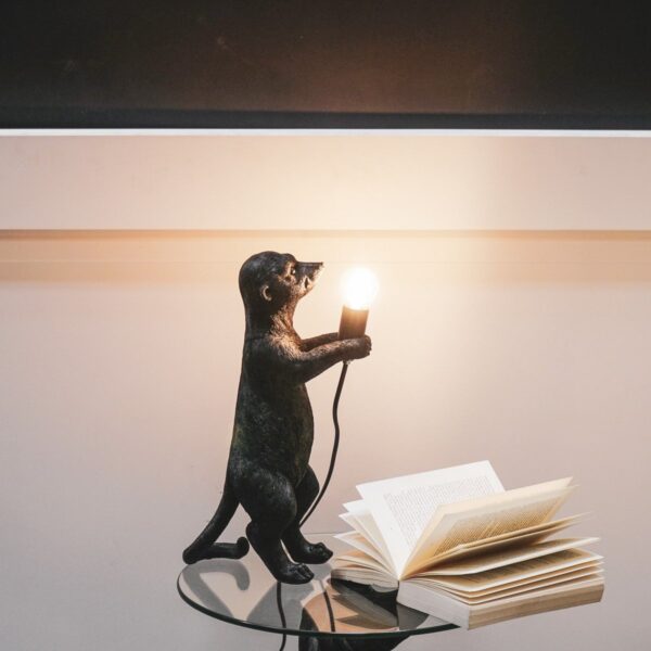 Meerkat Lamp - Zwart - 15x10x38cm