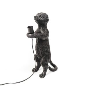 Meerkat Lamp - Zwart - 15x10x38cm