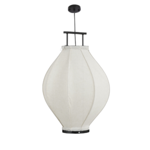 Pego Hanglamp - H73xØ54cm - Linnen - OffWhite