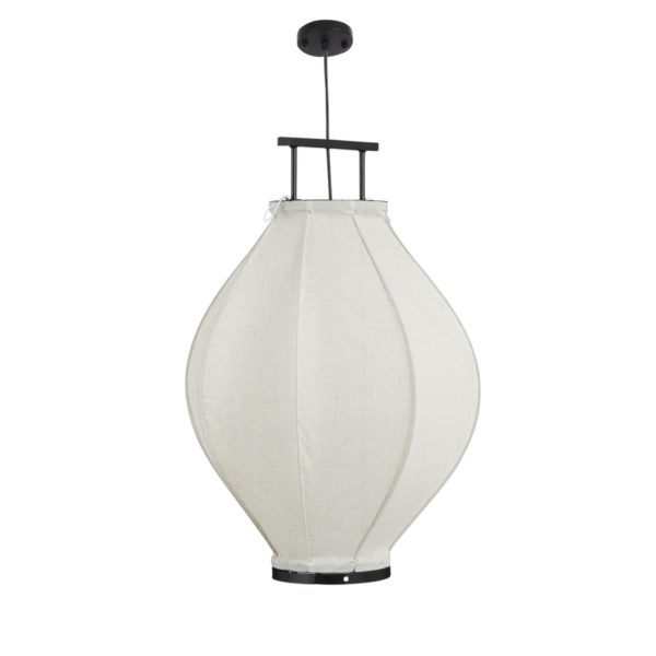 Pego Hanglamp - H73xØ54cm - Linnen - OffWhite