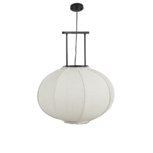 Pego Hanglamp - H55xØ50cm - Linnen - OffWhite