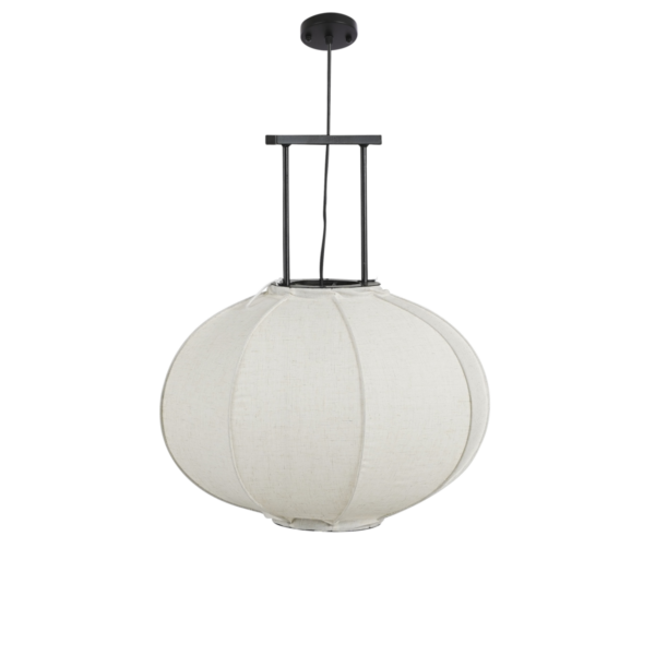 Pego Hanglamp - H55xØ50cm - Linnen - OffWhite