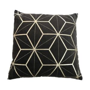 Cushion 45x45 - Black/Gold - Velvet