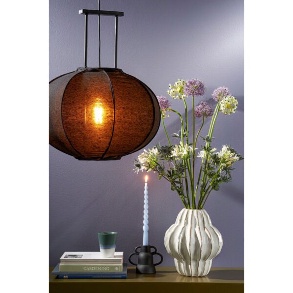 Pego Hanglamp - H55xØ50cm - Linnen - Zwart