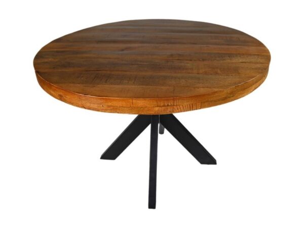 Ronde Eettafel Melbourne - 110*110*80 - Bruin/Zwart