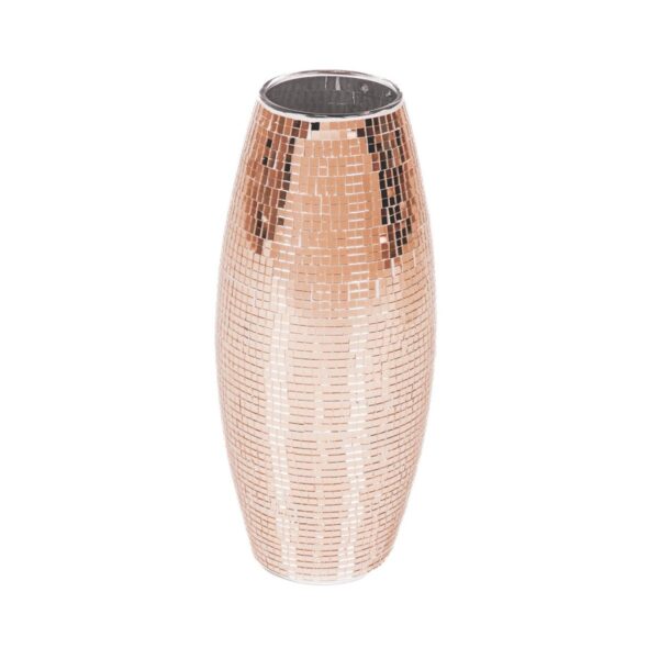 Vase - Disco - Glass - Rose Gold - 12x12x30cm