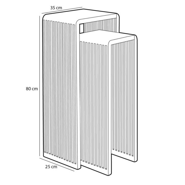 Yonker Plantentafel - Setvan2 - L35xB25xH80cm - Bruin