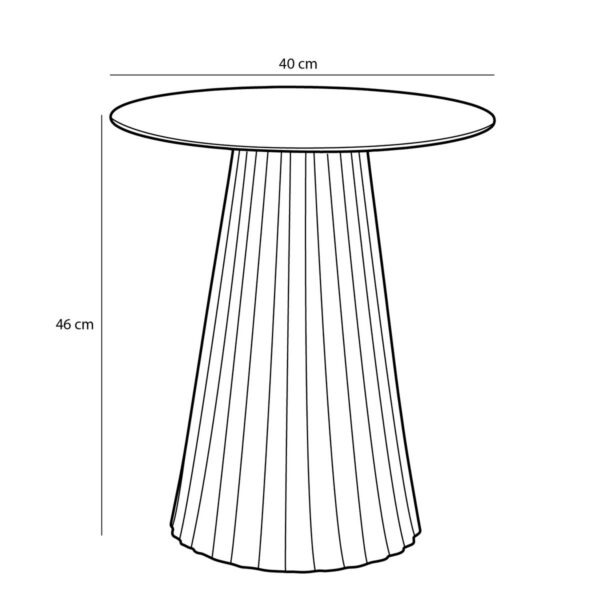 Pellis Bijzettafel - H46xØ40cm - Lichtroze