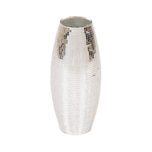 Vase - Disco - Glass - Silver - 12x12x30cm