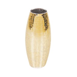 Vase - Disco - Glass - Gold 12x12x30cm