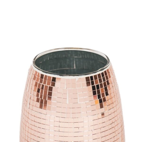 Vase - Disco - Glass - Rose Gold - 12x12x15cm