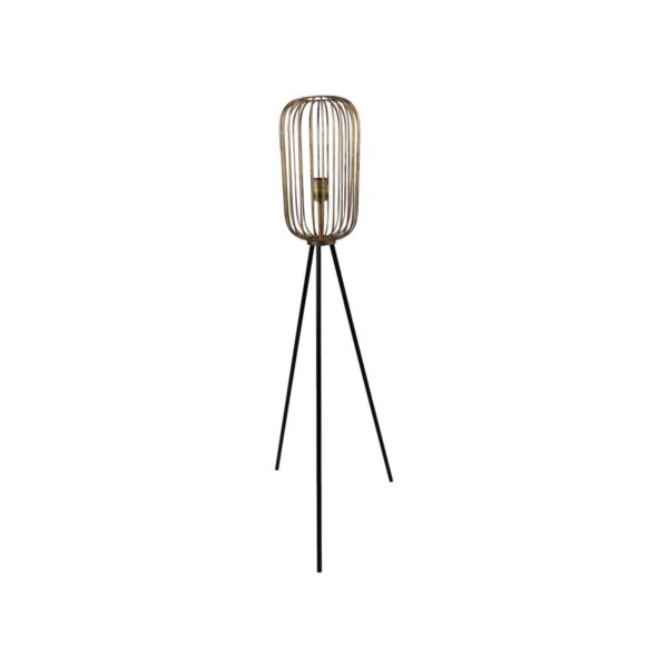 Vloerlamp Driepoot Small-ø30x120-Goud/Zwart-Metaal