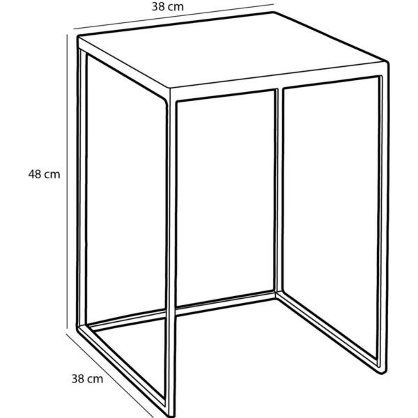 Aaron Bijzettafel voor Buiten - Setvan2 - L38xB38xH48cm - Roze