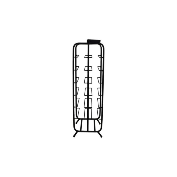 Staand Wijnrek 12 Flessen-25x25x90-Zwart-Metaal