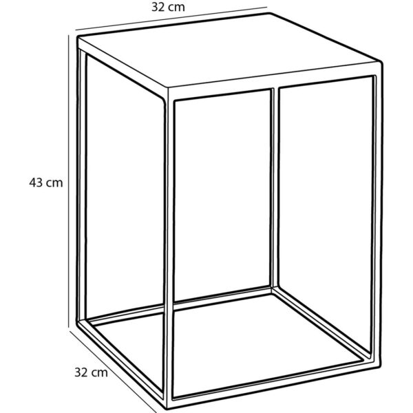 Aaron Bijzettafel voor Buiten - Setvan2 - L38xB38xH48cm - Roze