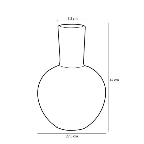 Holm Vaas - H42xØ28cm - Keramiek - Crème