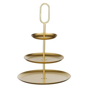 Rama Etagere 3 Laags - L38xB38xH55 cm - Metaal - Goud