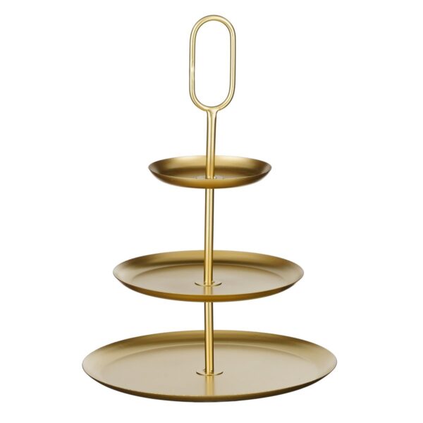 Rama Etagere 3 Laags - L38xB38xH55 cm - Metaal - Goud