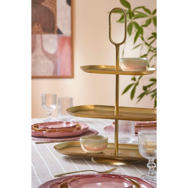 Rama Etagere 3 Laags - L48xB20xH55cm - Metaal - Goud