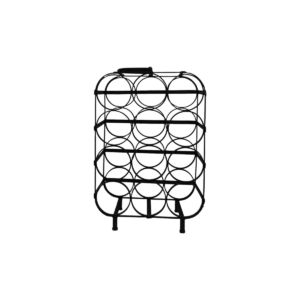 Wijnrek 12 flessen - 35x25x50 - Zwart - Metaal