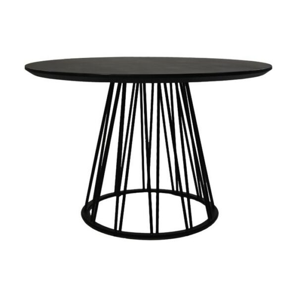 Ronde tafel Zurich - ø120x78 - Zwart - Mangohout/metaal