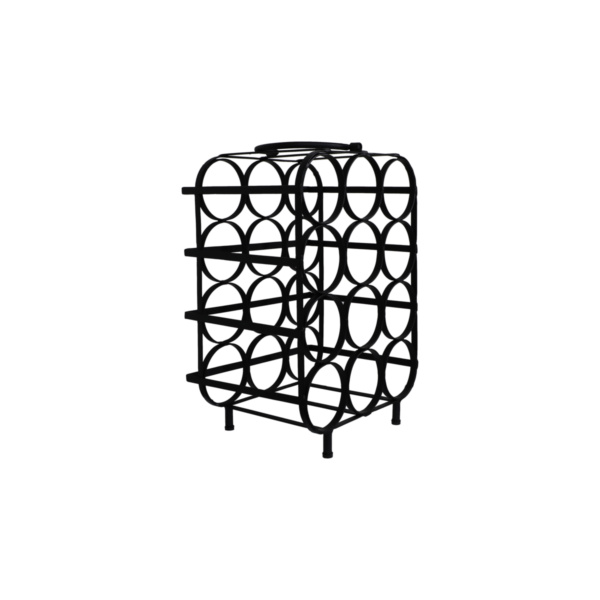 Wijnrek 12 flessen - 35x25x50 - Zwart - Metaal