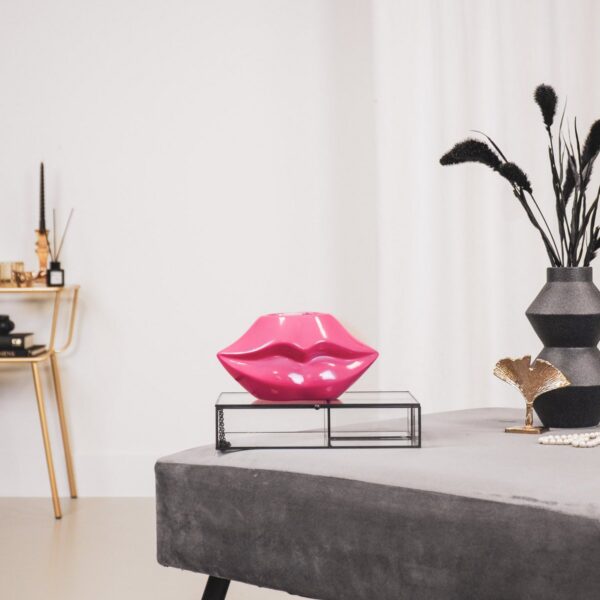 Pot - Lip - Keramiek - Neon Roze - 21x19x11cm