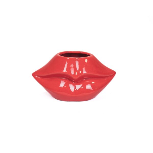 Pot - Lip - Keramiek - Rood - 21x19x11cm